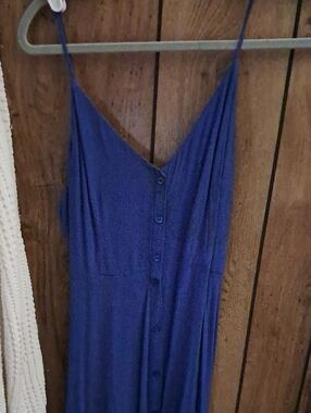 Express Deep Blue Dress with Logo Tag